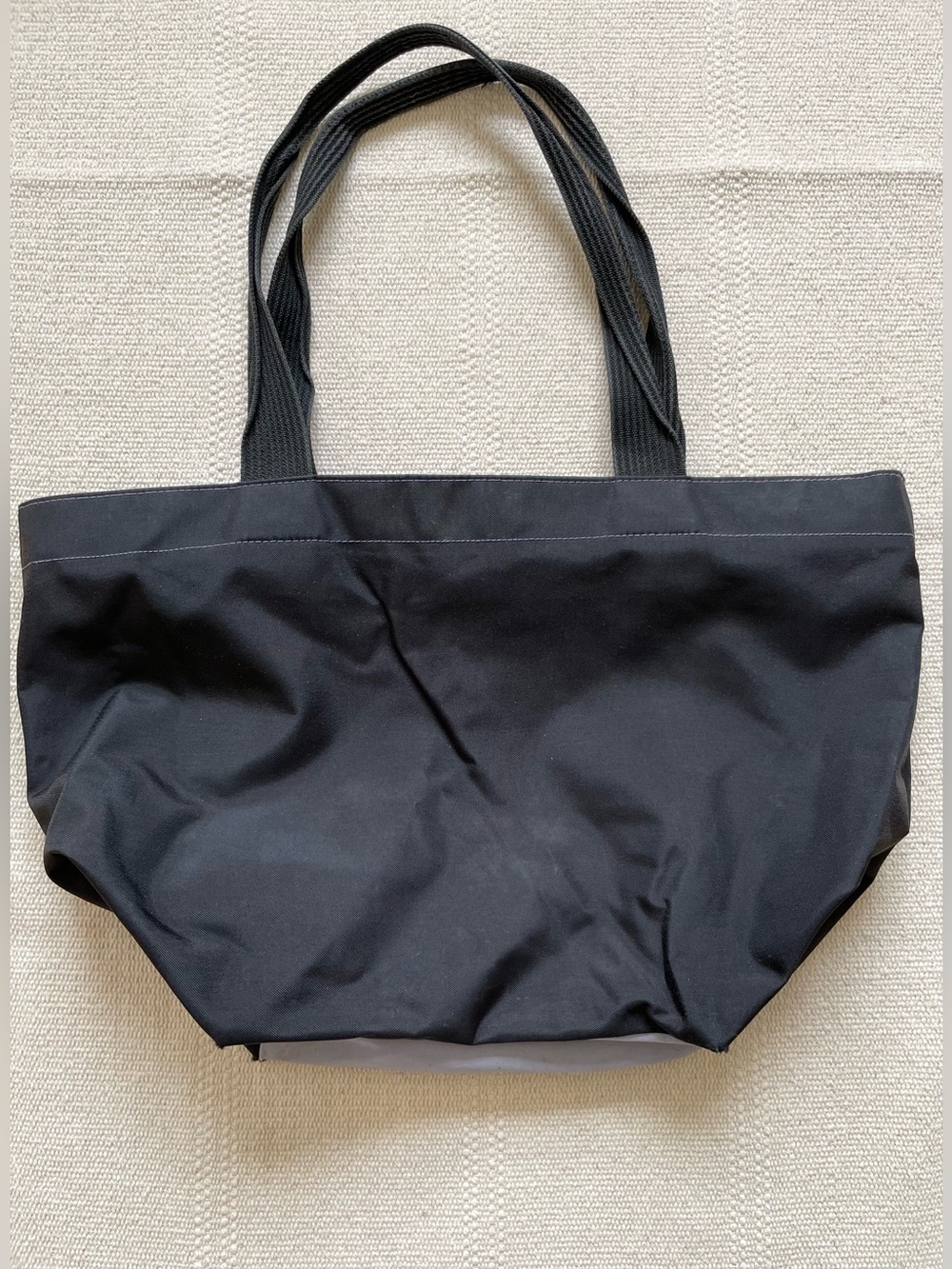 Herve Chapelier Paris Nylon Tote Bag Black Medium Size